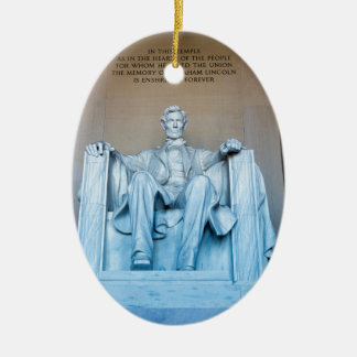 Lincoln Memorial sculpture Washington DC Ceramic Tree Decoration