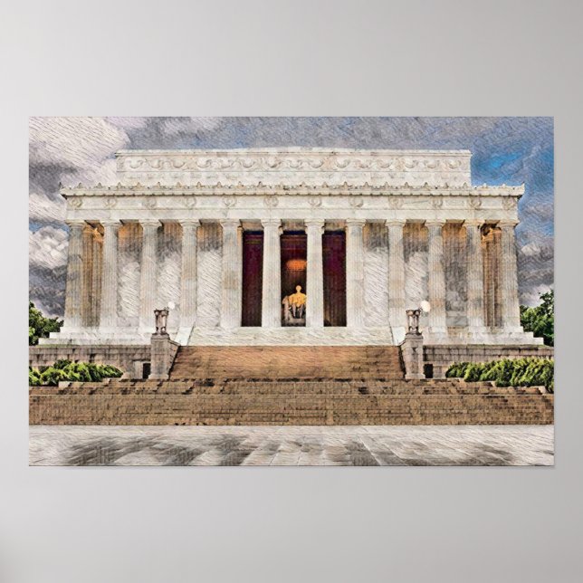 Lincoln Memorial, Washington DC Poster (Front)