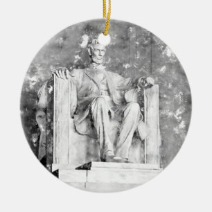 Lincoln Memorial watercolor Ceramic Ornament