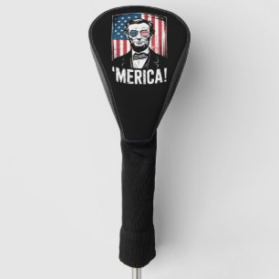 Lincoln Merica 4th Of July American Flag Vintage Golf Head Cover