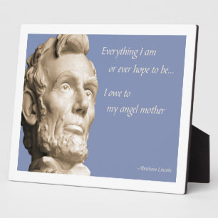 Lincoln Mother Quote Plaque
