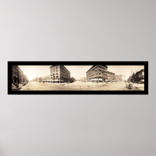 Lincoln NE Streets Photo 1908 Poster