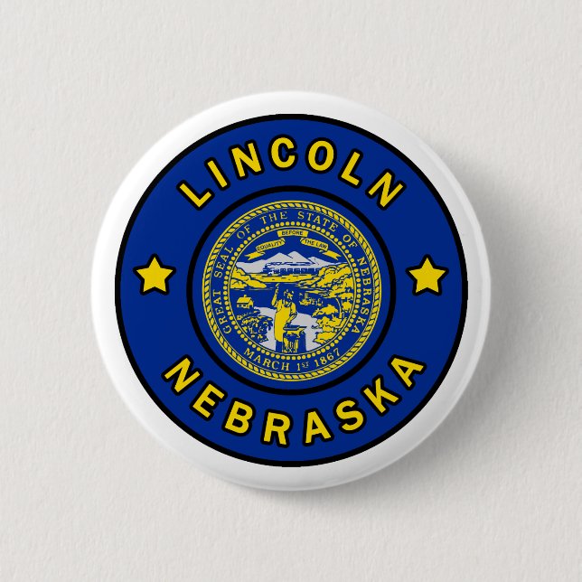 Lincoln Nebraska 6 Cm Round Badge (Front)