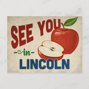 Lincoln Nebraska Apple - Vintage Travel Postcard