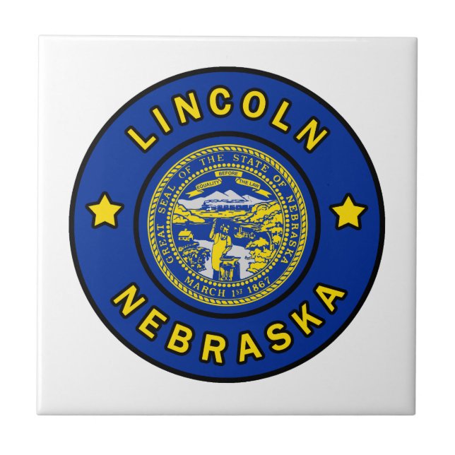 Lincoln Nebraska Ceramic Tile (Front)