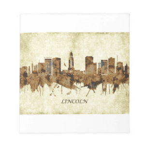 Lincoln Nebraska Cityscape Notepad