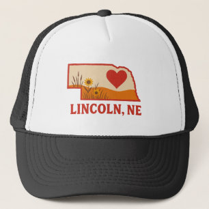 Lincoln Nebraska Heartland Retro Midwest Trucker Hat
