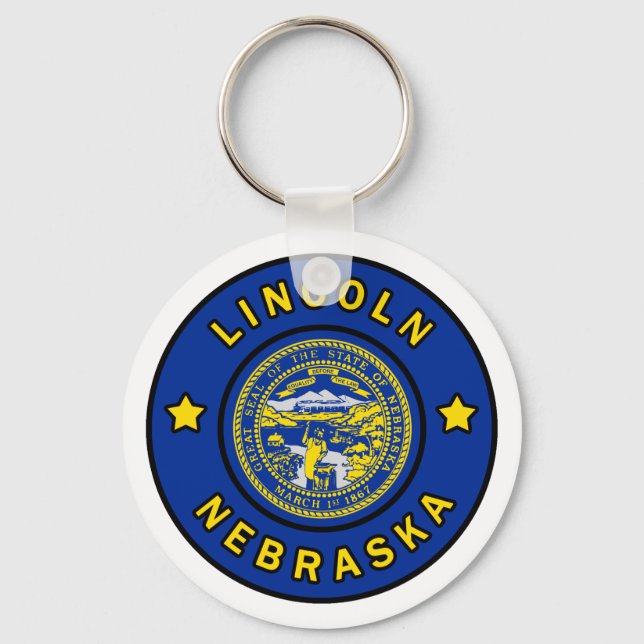 Lincoln Nebraska Key Ring (Front)