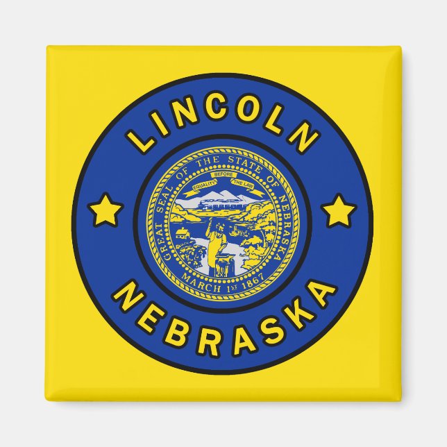 Lincoln Nebraska Magnet (Front)
