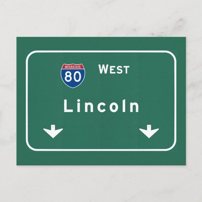 Lincoln Nebraska ne Interstate Highway Freeway : Postcard (Front)