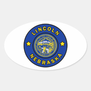 Lincoln Nebraska Oval Sticker