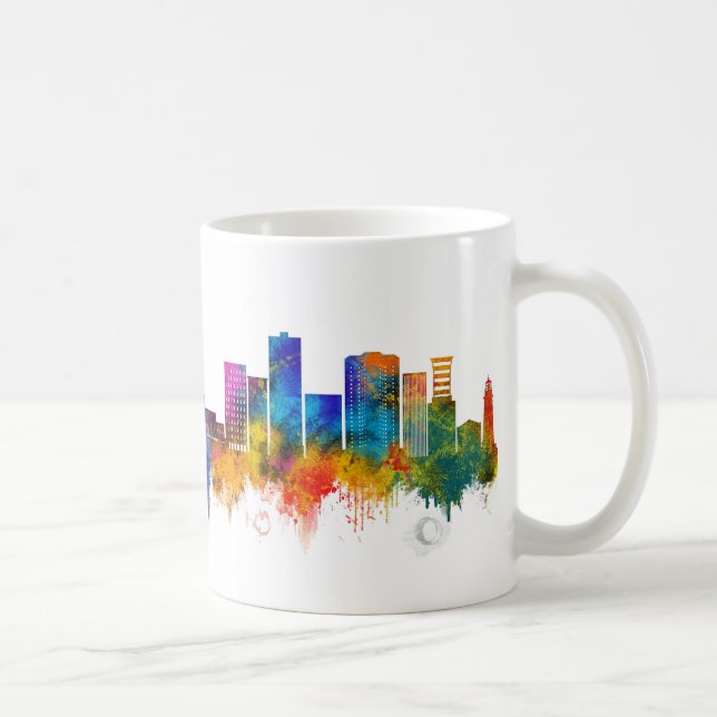 Lincoln Nebraska Skyline Coffee Mug (Right)
