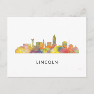 LINCOLN, NEBRASKA SKYLINE WB1 POSTCARD