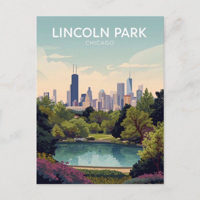 Lincoln Park: Chicago Green Oasis Postcard (Front)