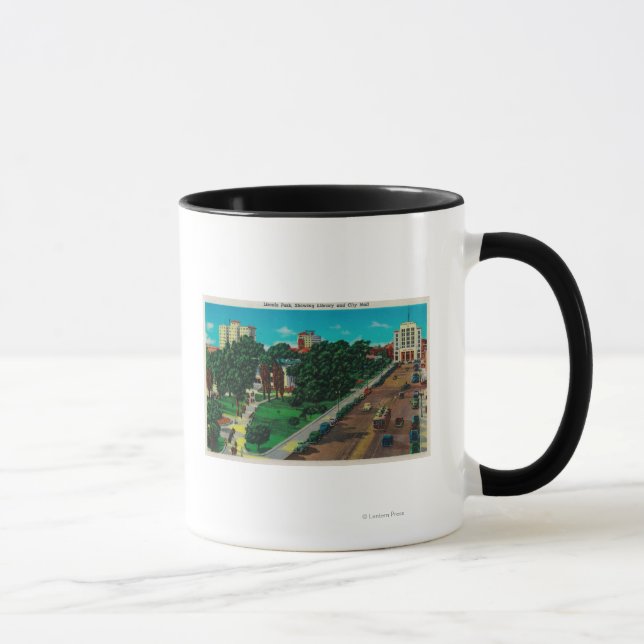 Lincoln Park showing Library & City Hall Mug (Right)