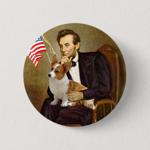 Lincoln - Pembroke Welsh Corgi 8 6 Cm Round Badge