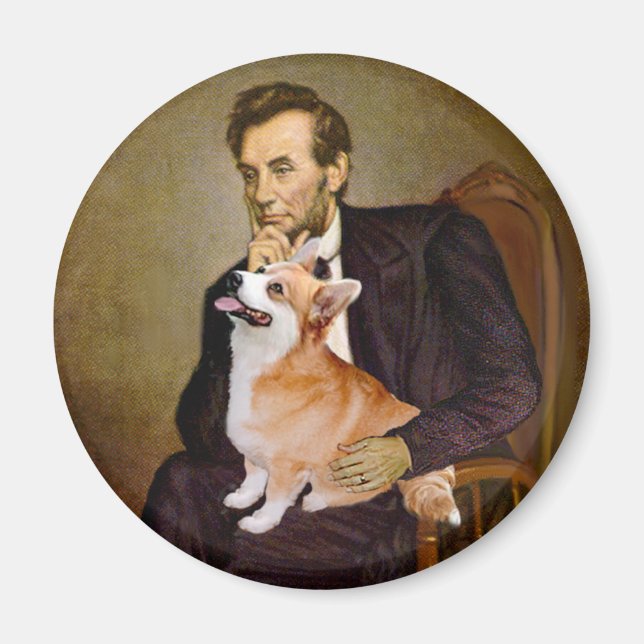 Lincoln - Pembroke Welsh Corgis (two) Magnet (Front)