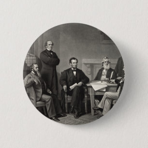 Lincoln Reading the Emancipation Proclamation 6 Cm Round Badge