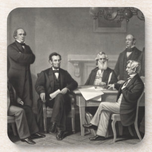Lincoln Reading the Emancipation Proclamation Coaster
