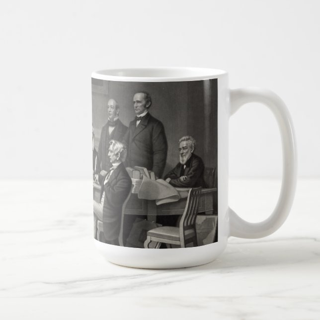 Lincoln Reading the Emancipation Proclamation Coffee Mug (Right)