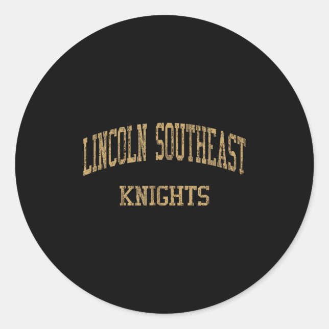Lincoln Southeast High School Hs Classic Round Sticker (Front)
