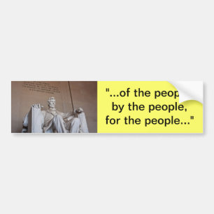 Lincoln Statue Bumper Sticker