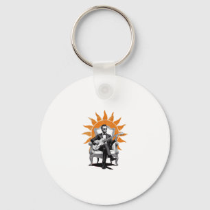 Lincoln Unplugged – Funny Abraham Lincoln Guitar  Key Ring