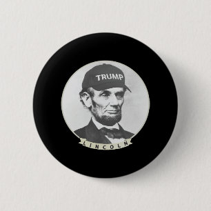 Lincoln Wearing Trump Hat - Funny Abe Merica Abrah 6 Cm Round Badge