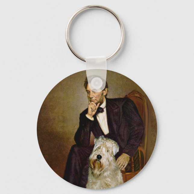 Lincoln - Wheaten Terrier 7 Key Ring (Front)