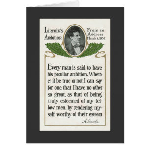 Lincoln's Ambition is to be Truly Esteemed-Black