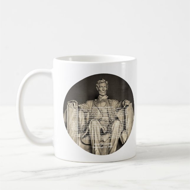 Lincoln's Gettysburg Address November 19, 1863 Coffee Mug (Left)