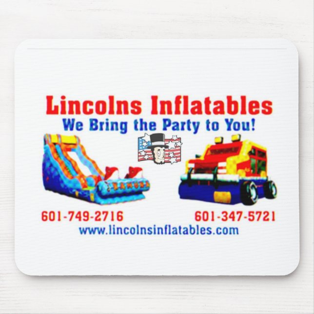 Lincolns inflatables Business Card 2.jpg Mouse Pad (Front)