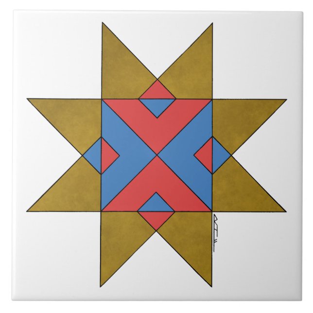 Lincolnshire Auseklis Witch Mark Ceramic Tile (Front)