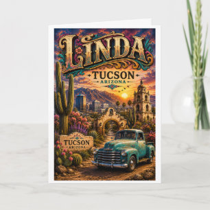 Linda Tucson Arizona Personalised Southwestern Card