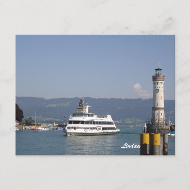Lindau entrance harbour postcard (Front)