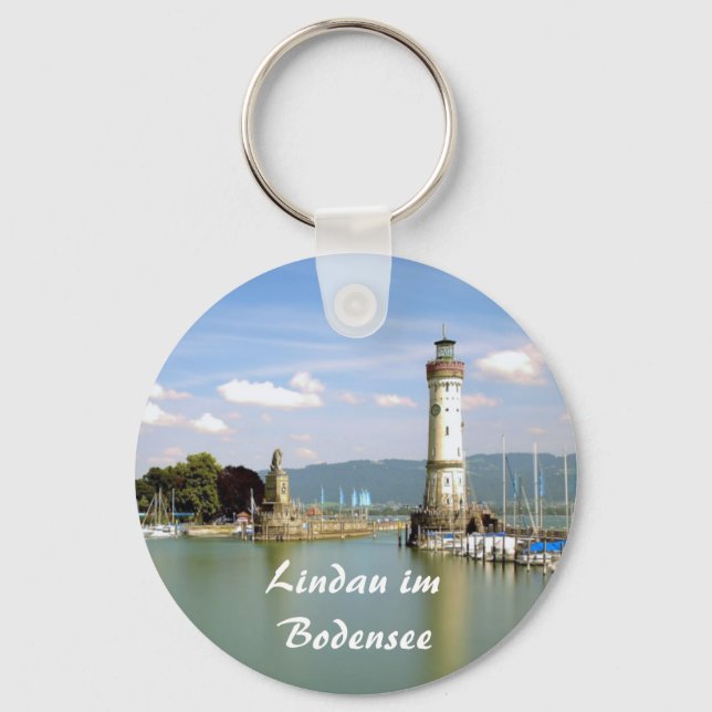 Lindau im Bodensee in Bavaria in Germany Souvenir Key Ring (Front)