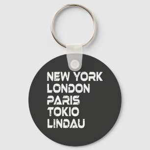 Lindau New York London Paris Tokio Anhänger Key Ring