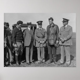 Lindbergh and Wright at Wright Field Photograph Poster