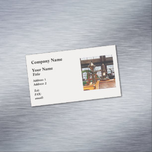 Linde-Wolf Ammonia Compressor Closeup Magnetic Business Card