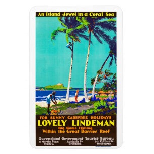 Lindeman Island Poster Flexible Photo Magnet