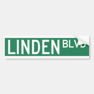 Linden Boulevard Sign Bumper Sticker