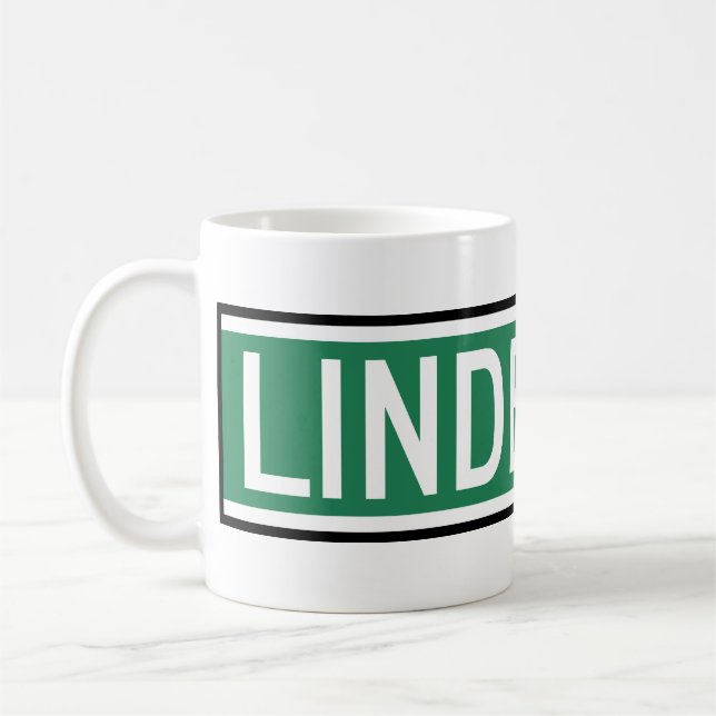 Linden Boulevard Sign Coffee Mug (Left)