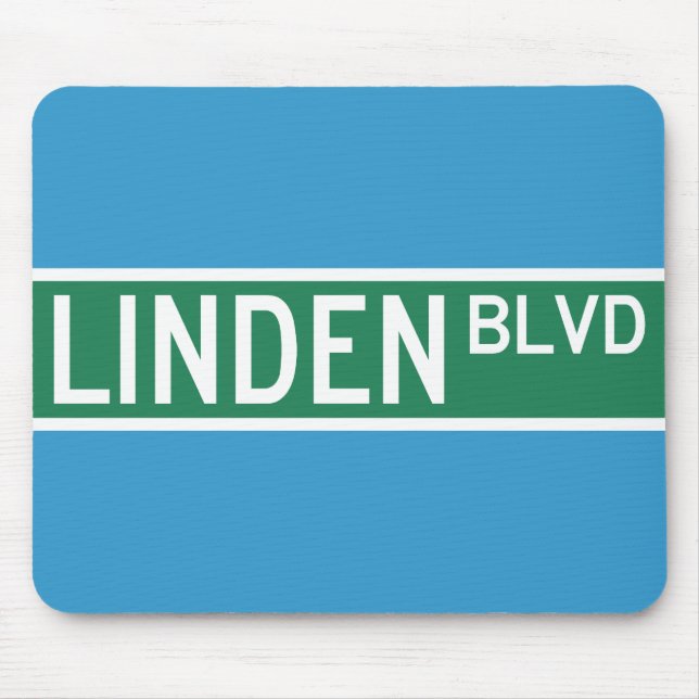 Linden Boulevard Sign Mouse Pad (Front)