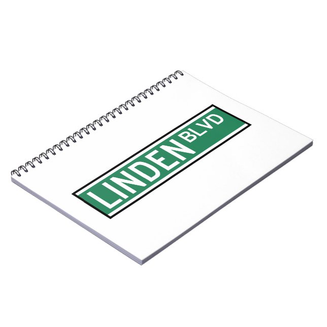 Linden Boulevard Sign Notebook (Left Side)