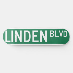 Linden Boulevard Sign Skateboard