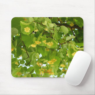 Linden Tea flowers and leaves Mouse Pad