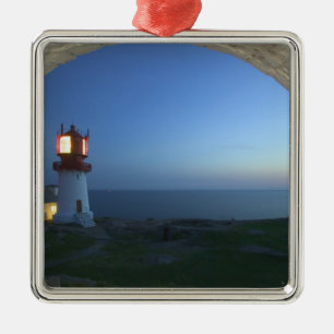 lindesnes fyr, norways most southern point metal ornament