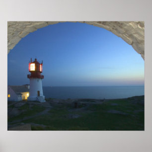 lindesnes fyr, norways most southern point poster