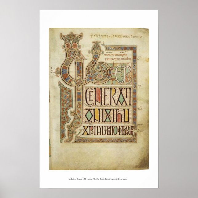 lindisfarne gospel pg. 27r poster (Front)