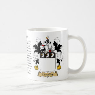 Lindley, the Origin, the Meaning and the Crest Coffee Mug
